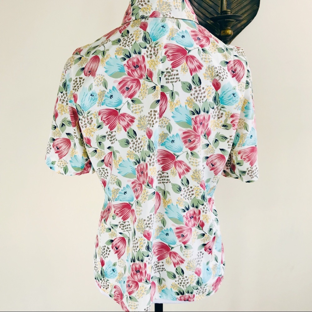 SOLD🚫Vintage Floral 50’s Librarian Lindy Bop Blouse - Picture 8 of 8
